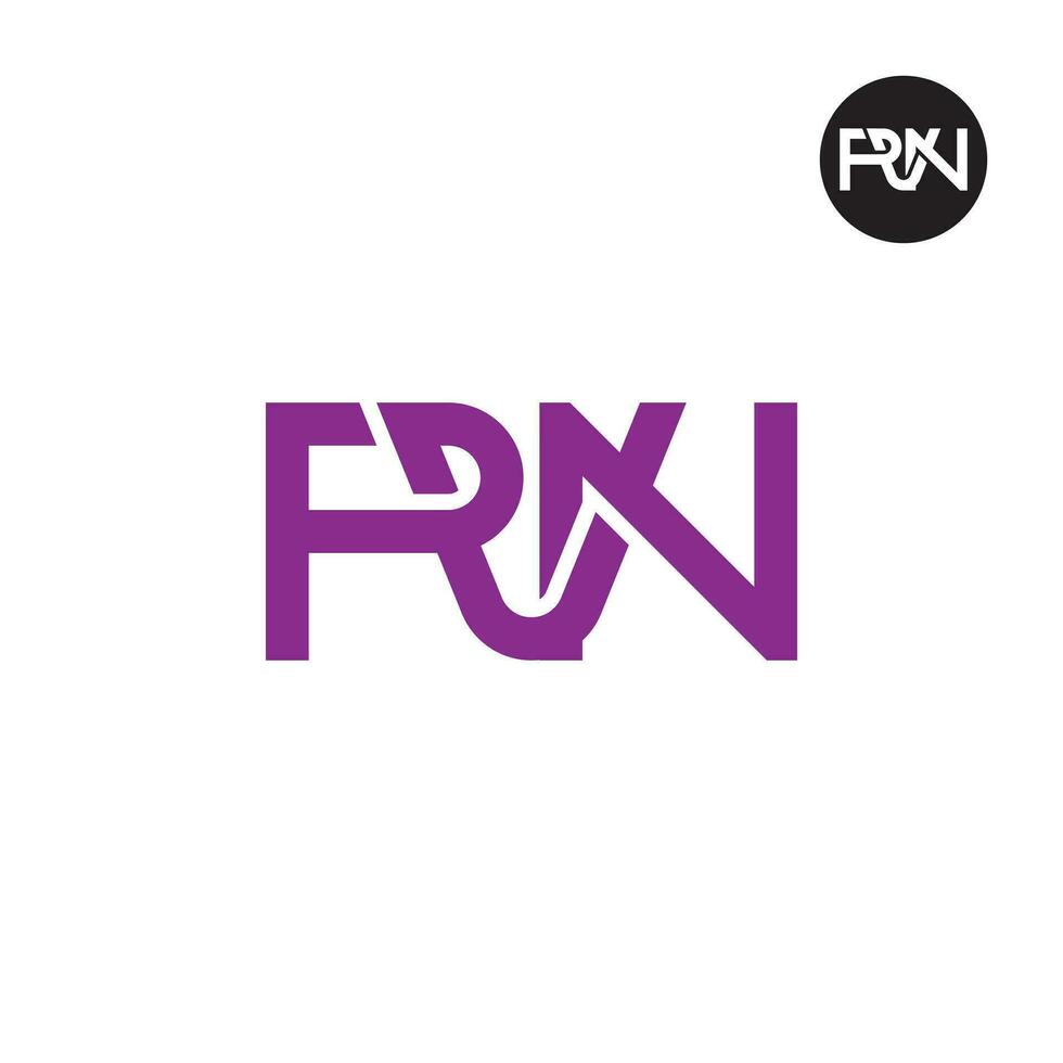 brief pvn monogram logo ontwerp vector