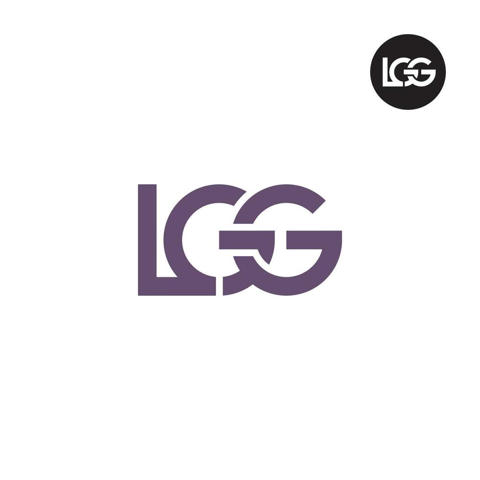 brief lgg monogram logo ontwerp vector