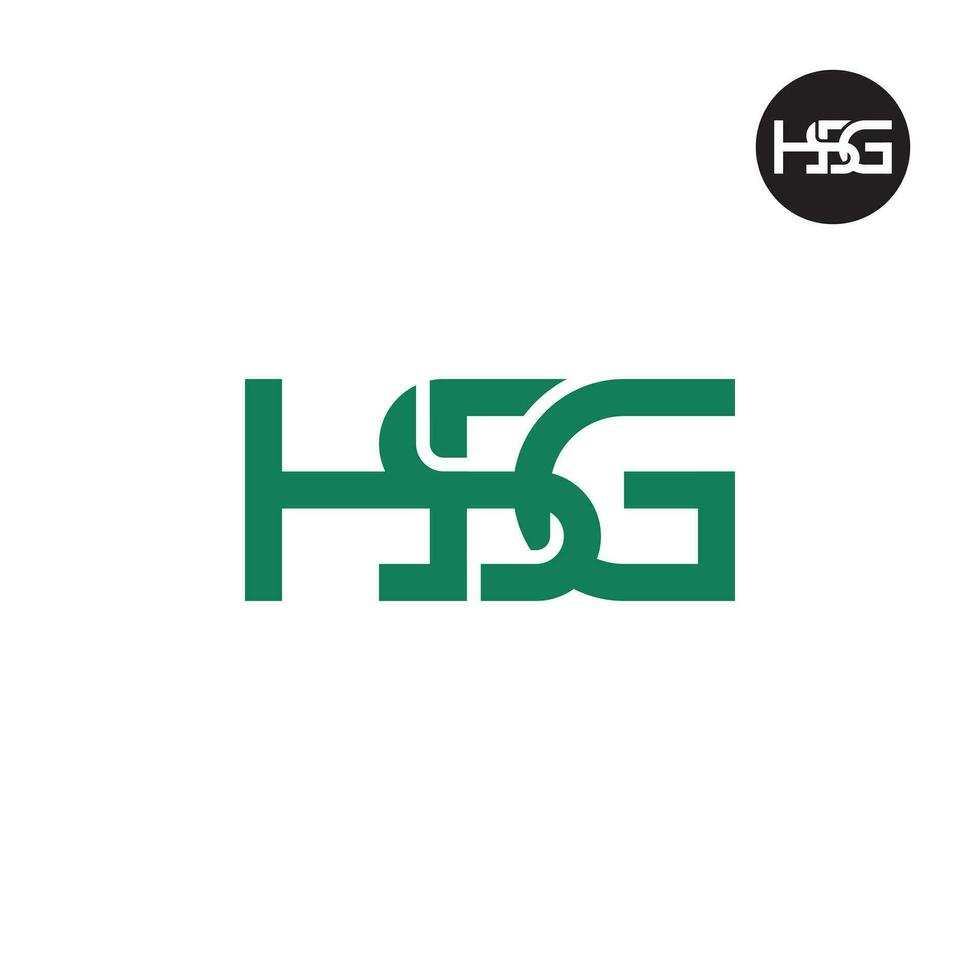 brief hsg monogram logo ontwerp vector