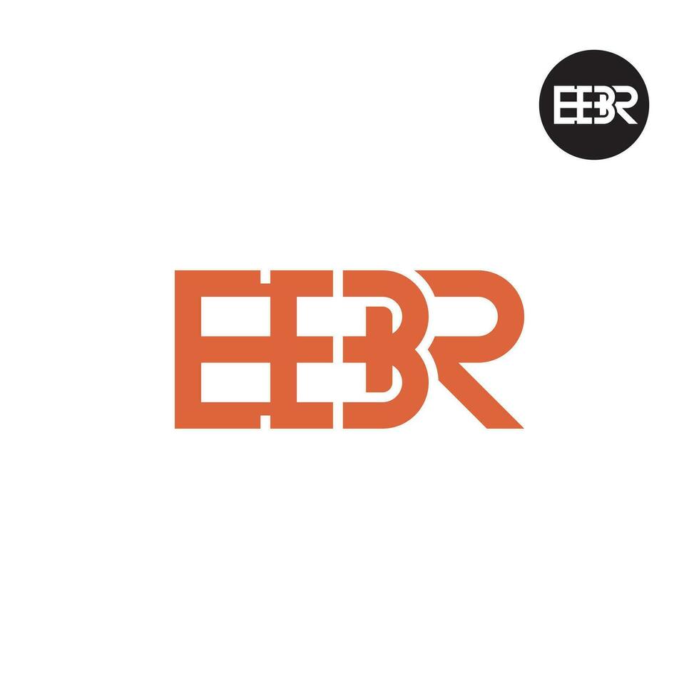 brief ebr monogram logo ontwerp vector