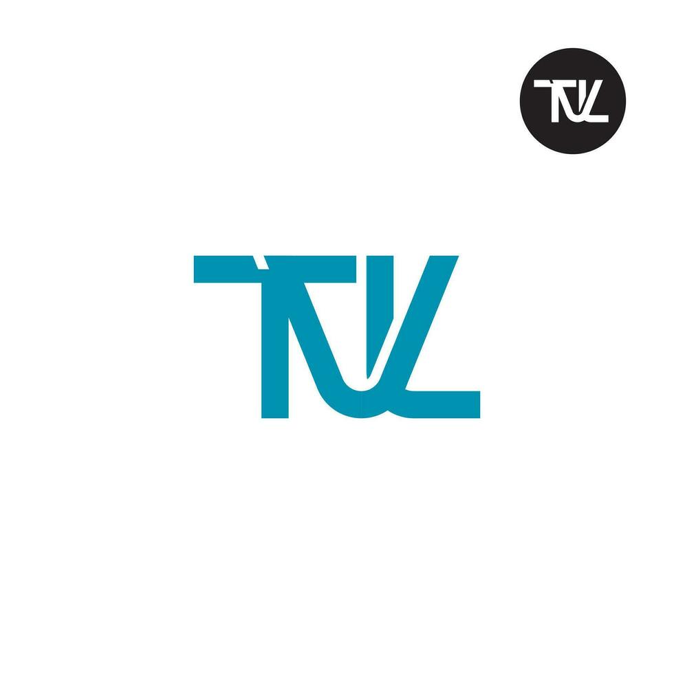 brief tvl monogram logo ontwerp vector