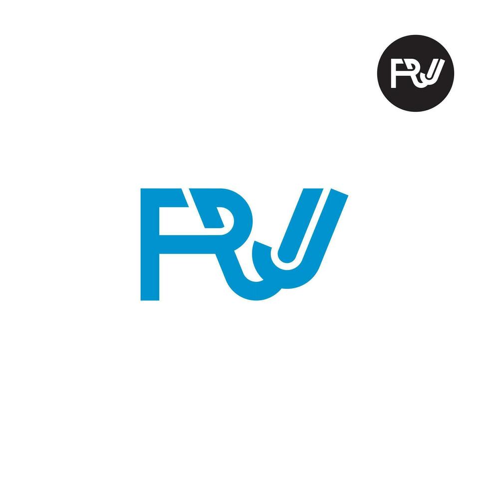 brief pvj monogram logo ontwerp vector