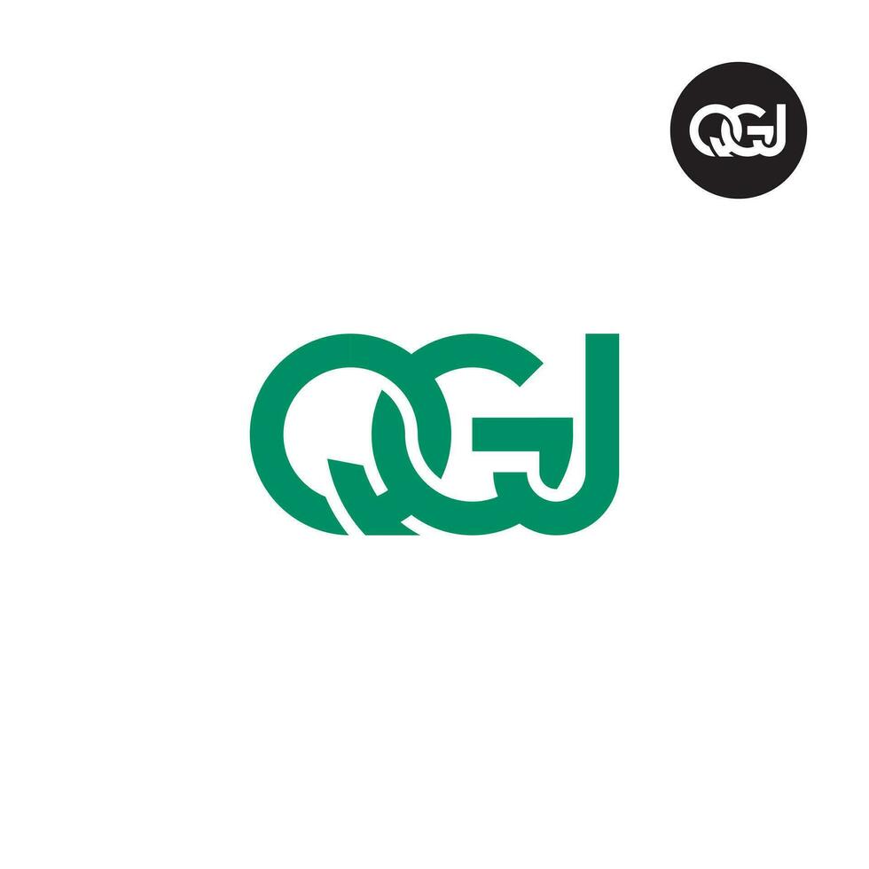 brief qgj monogram logo ontwerp vector
