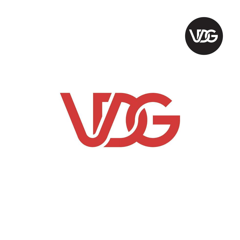 brief vdg monogram logo ontwerp vector