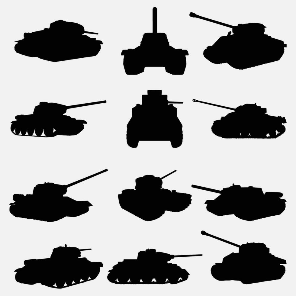 leger tank silhouet vector