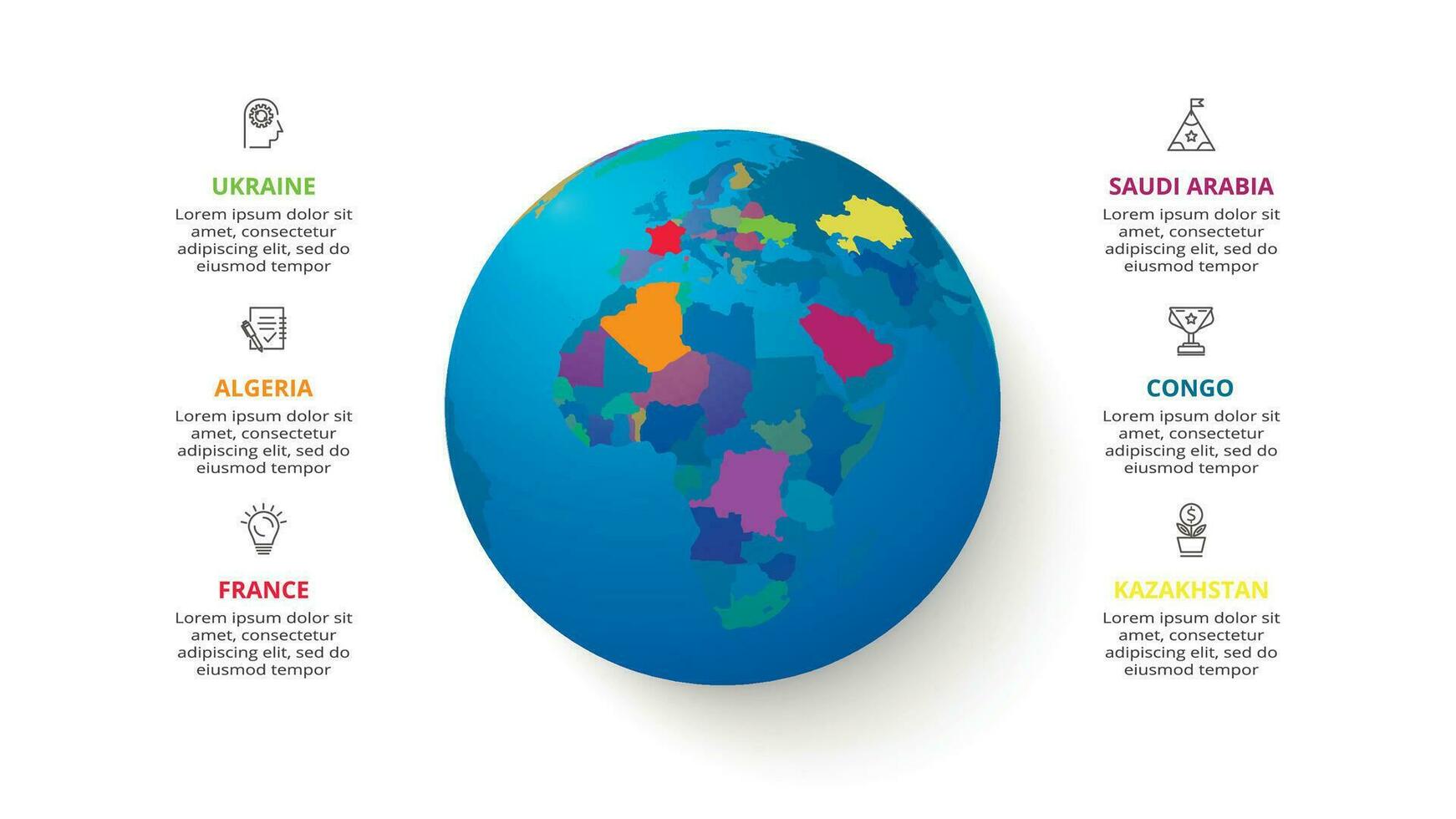 creatief concept voor infographic met 6 stappen, opties, onderdelen of processen. bedrijf gegevens visualisatie. vector