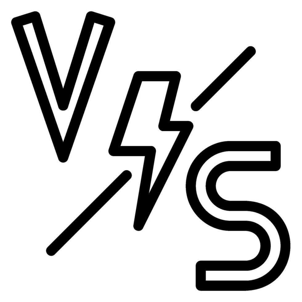 vs lijn icoon vector
