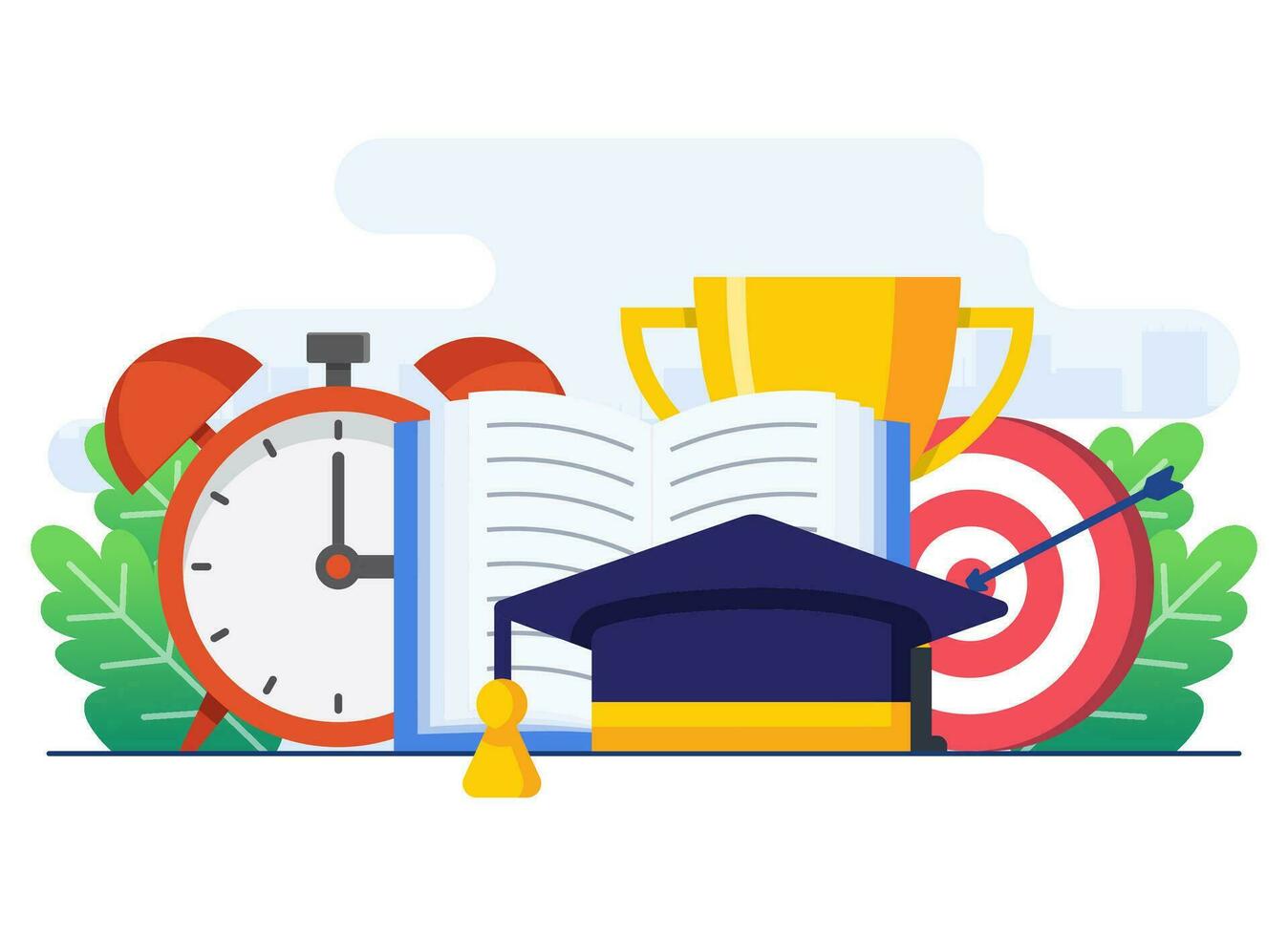 diploma uitreiking en onderwijs concept vlak illustratie vector sjabloon voor landen bladzijde, web banier, infografisch, ui, mobiel appjes, sociaal media