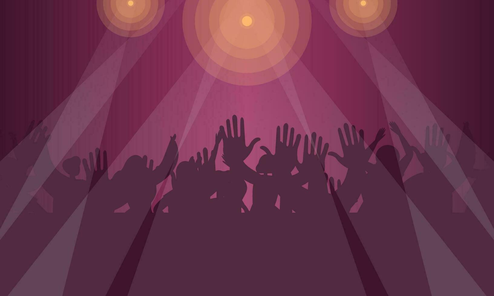 festival menigte Bij concert van illustratie vector