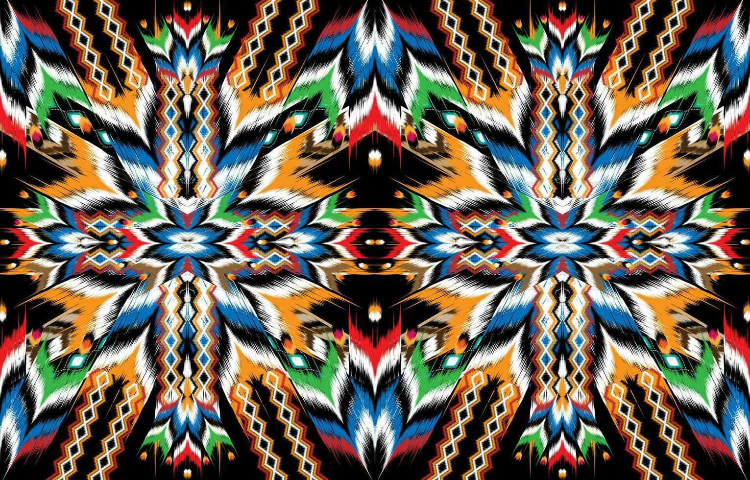 ikat Indisch naadloos patroon ontwerp voor kleding stof textiel. schimmel patroon samenvattingen . azteeks, boho, geometrisch, kleding stof, etnisch, ikat, oorspronkelijk, stam, tapijt, mandala, Afrikaanse, Amerikaans chevron vector. vector