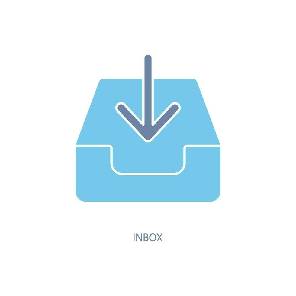 postvak IN concept lijn icoon. gemakkelijk element illustratie. postvak IN concept schets symbool ontwerp. vector