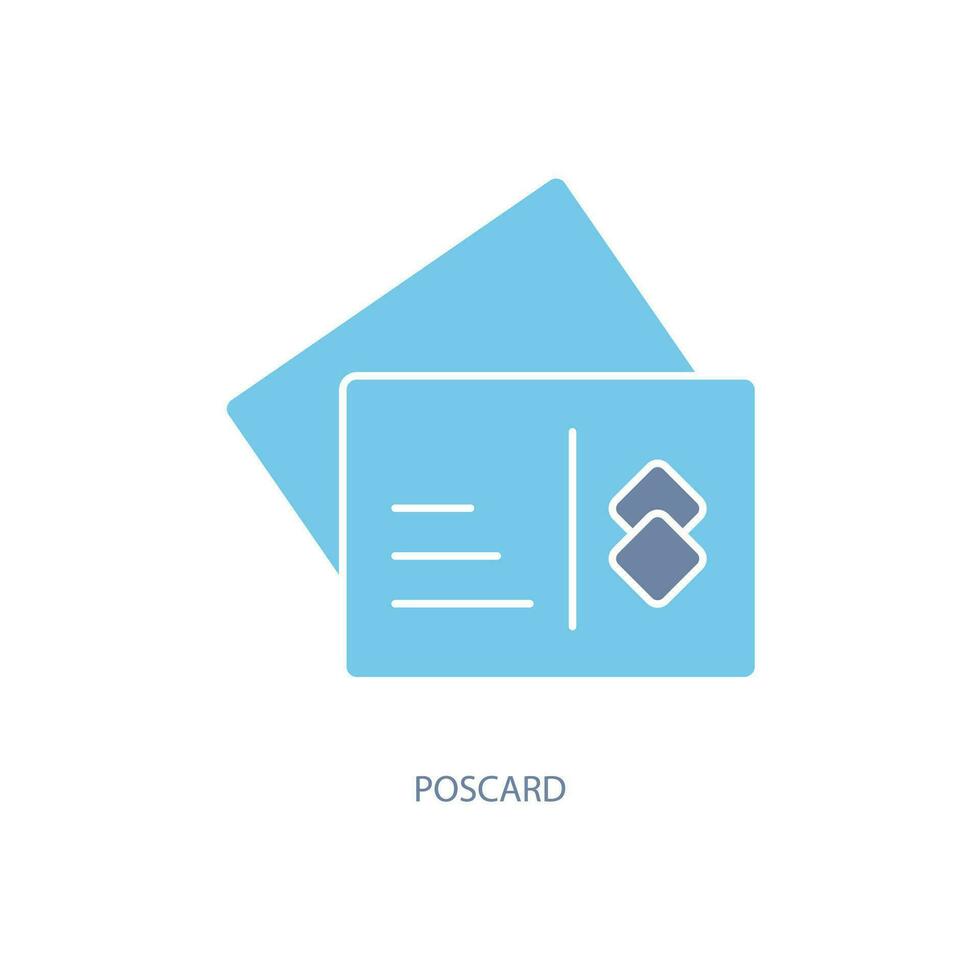 poscard concept lijn icoon. gemakkelijk element illustratie. poscard concept schets symbool ontwerp. vector