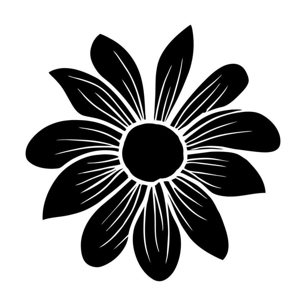 hand- getrokken gemakkelijk bloem illustratie vector