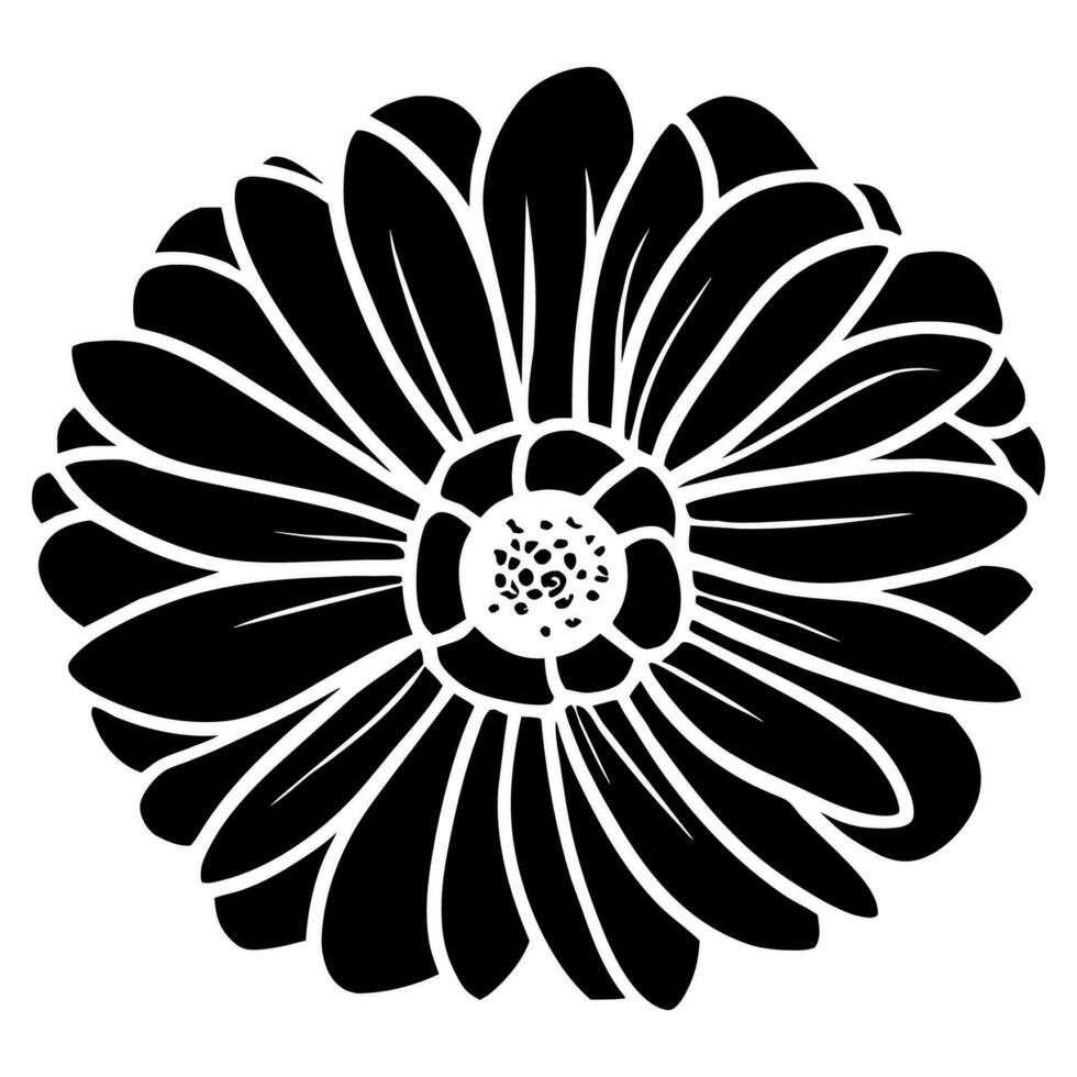 hand- getrokken gemakkelijk bloem illustratie vector