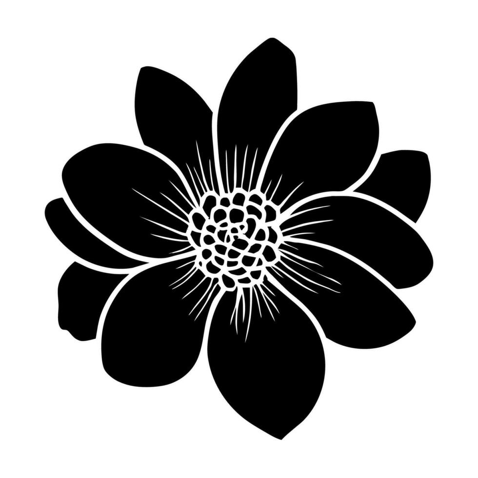 hand- getrokken gemakkelijk bloem illustratie vector