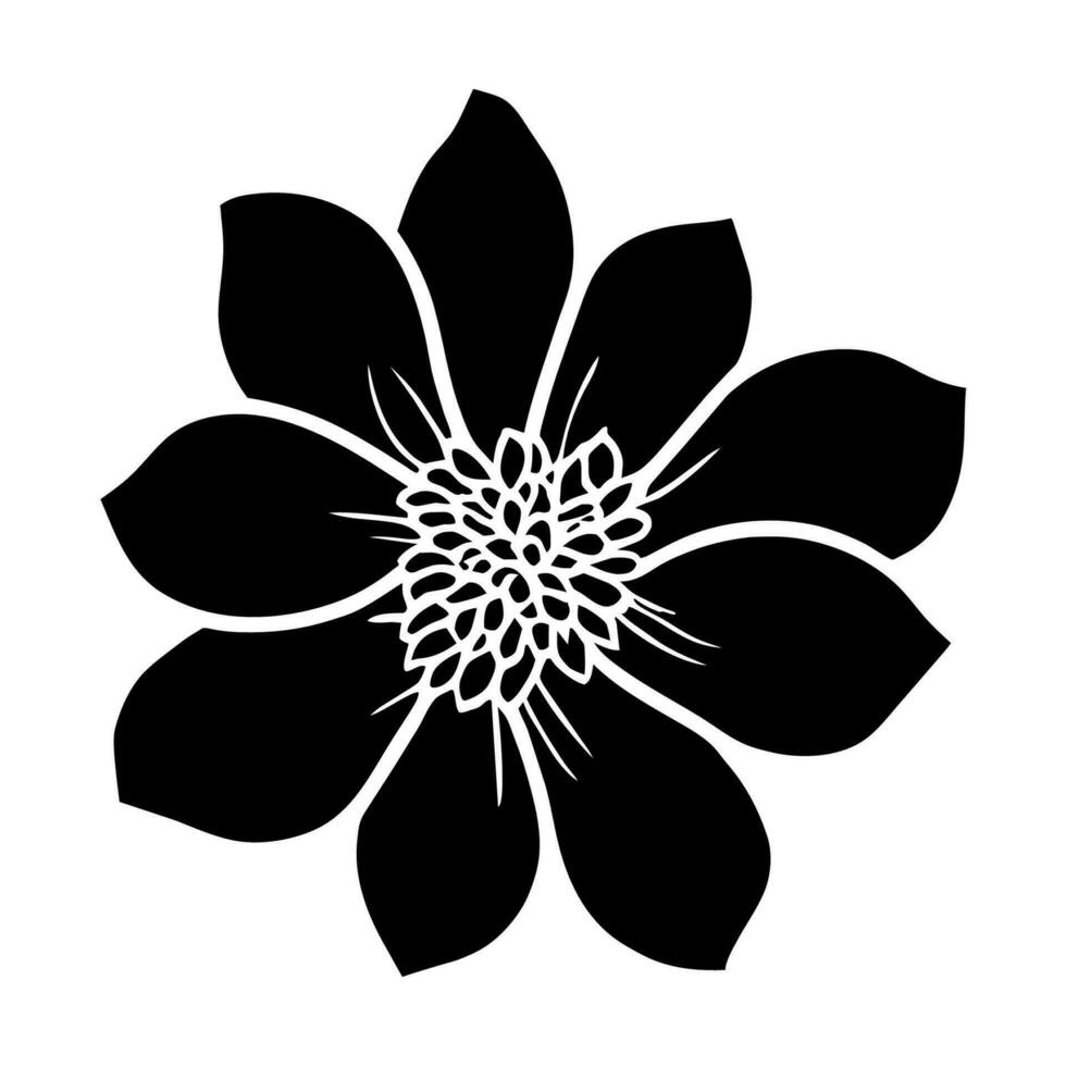 hand- getrokken gemakkelijk bloem illustratie vector