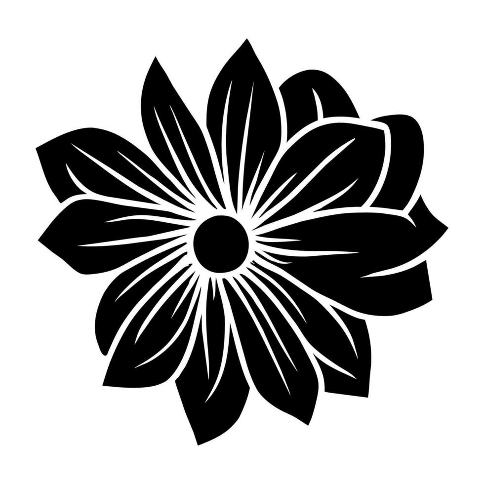 hand- getrokken gemakkelijk bloem illustratie vector