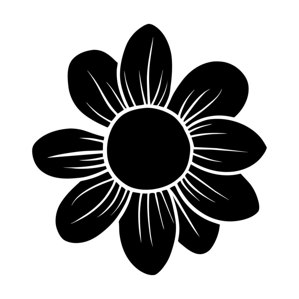 hand- getrokken gemakkelijk bloem illustratie vector