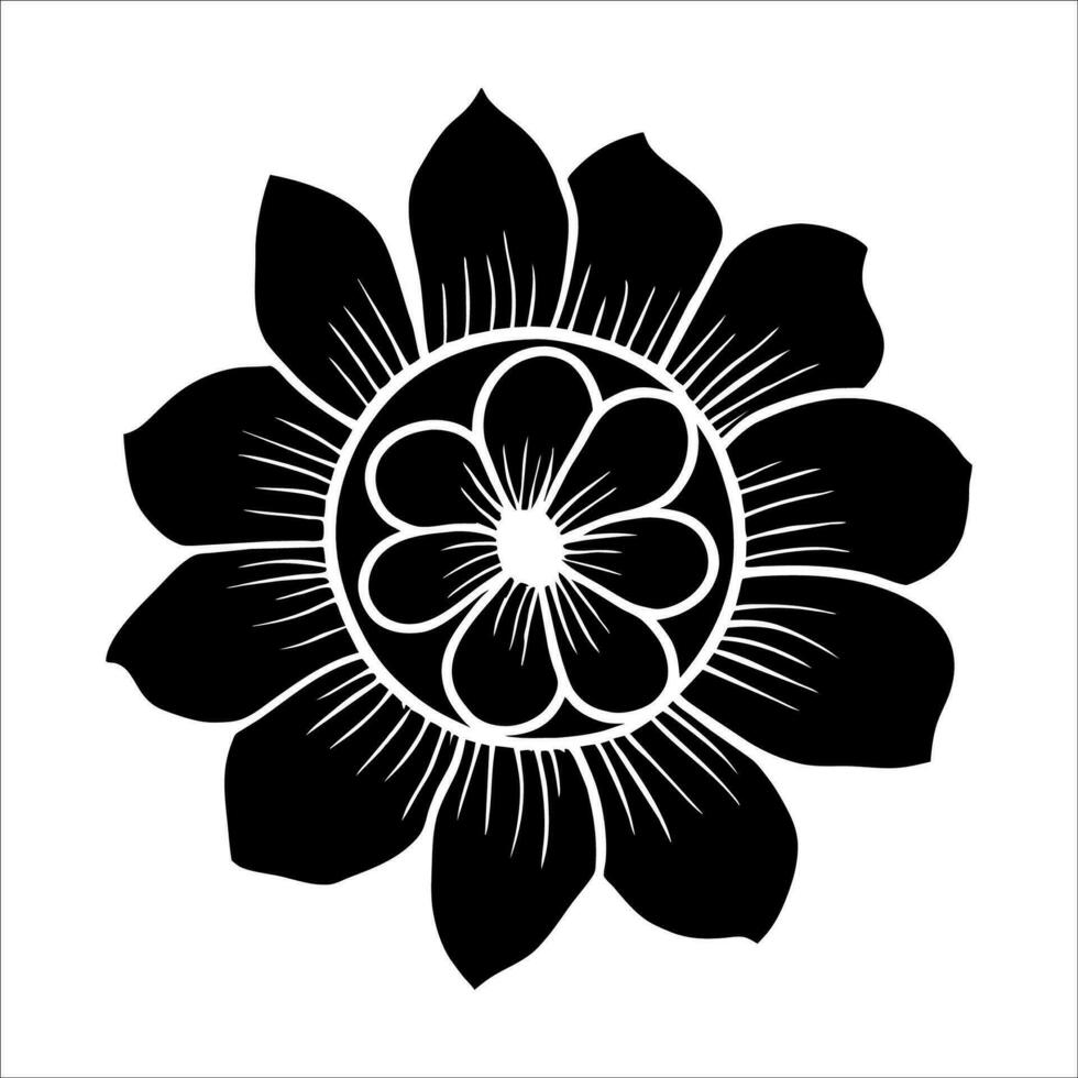 hand- getrokken gemakkelijk bloem illustratie vector