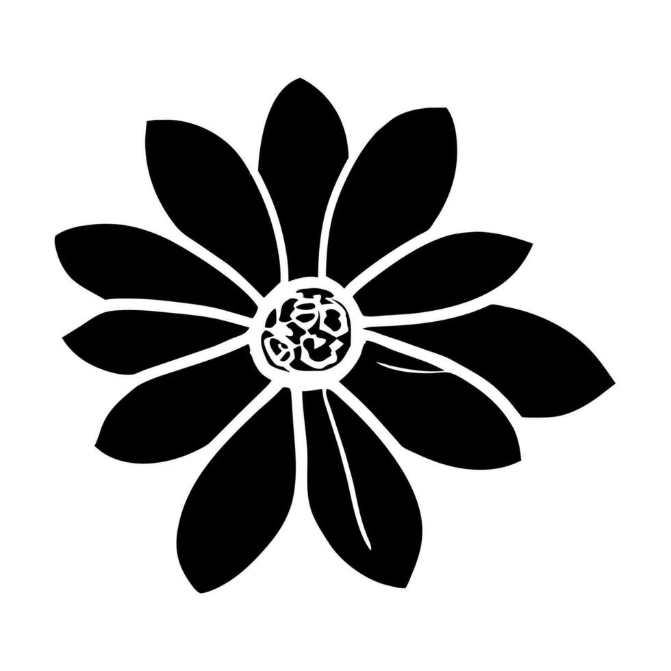 hand- getrokken gemakkelijk bloem illustratie vector