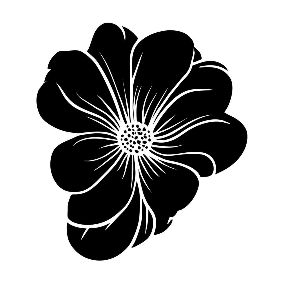 hand- getrokken gemakkelijk bloem illustratie vector