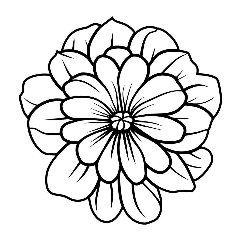 hand- getrokken gemakkelijk bloem illustratie vector