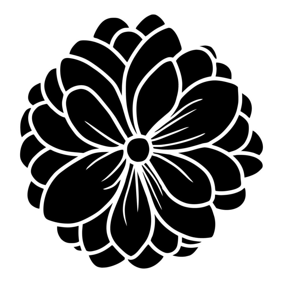 hand- getrokken gemakkelijk bloem illustratie vector