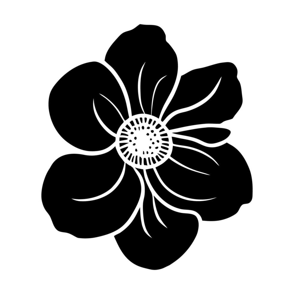 hand- getrokken gemakkelijk bloem illustratie vector