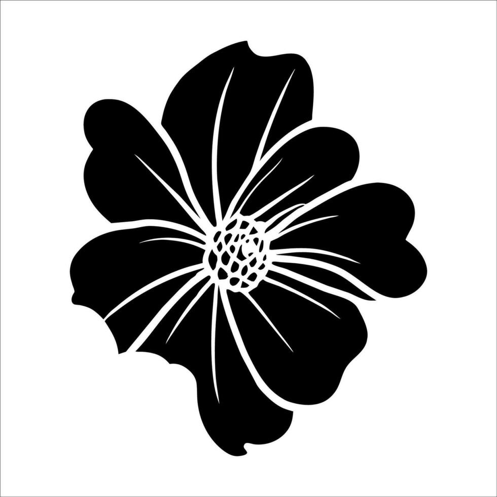 hand- getrokken gemakkelijk bloem illustratie vector