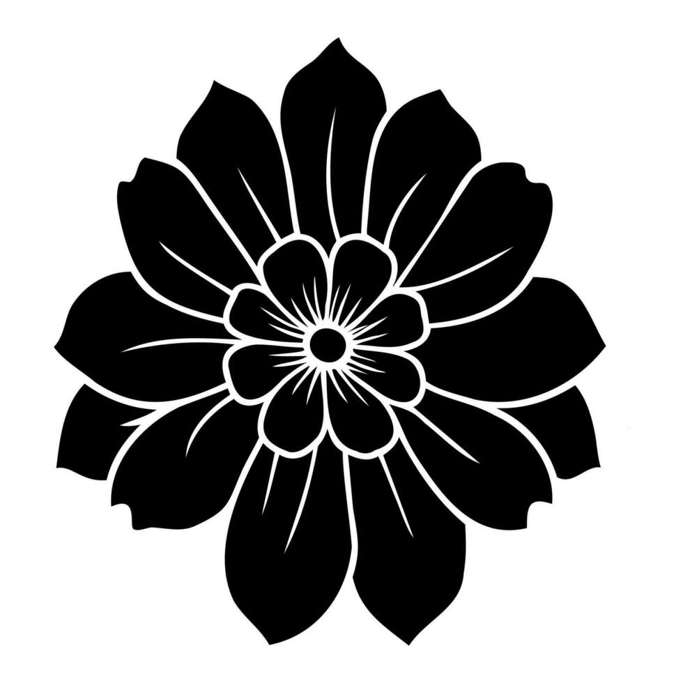 hand- getrokken gemakkelijk bloem illustratie vector