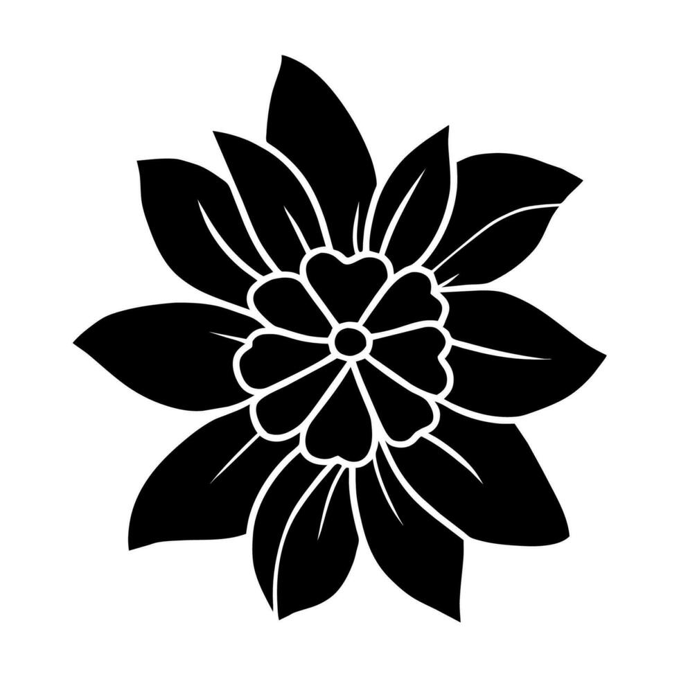 hand- getrokken gemakkelijk bloem illustratie vector