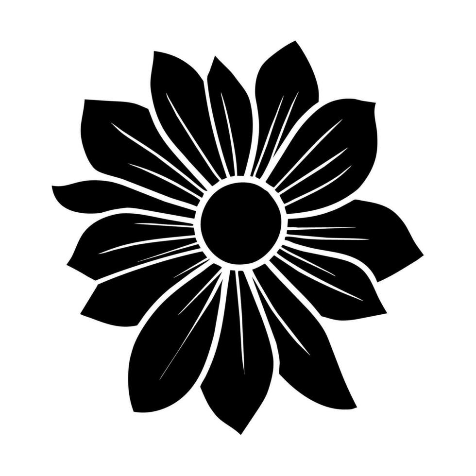 hand- getrokken gemakkelijk bloem illustratie vector