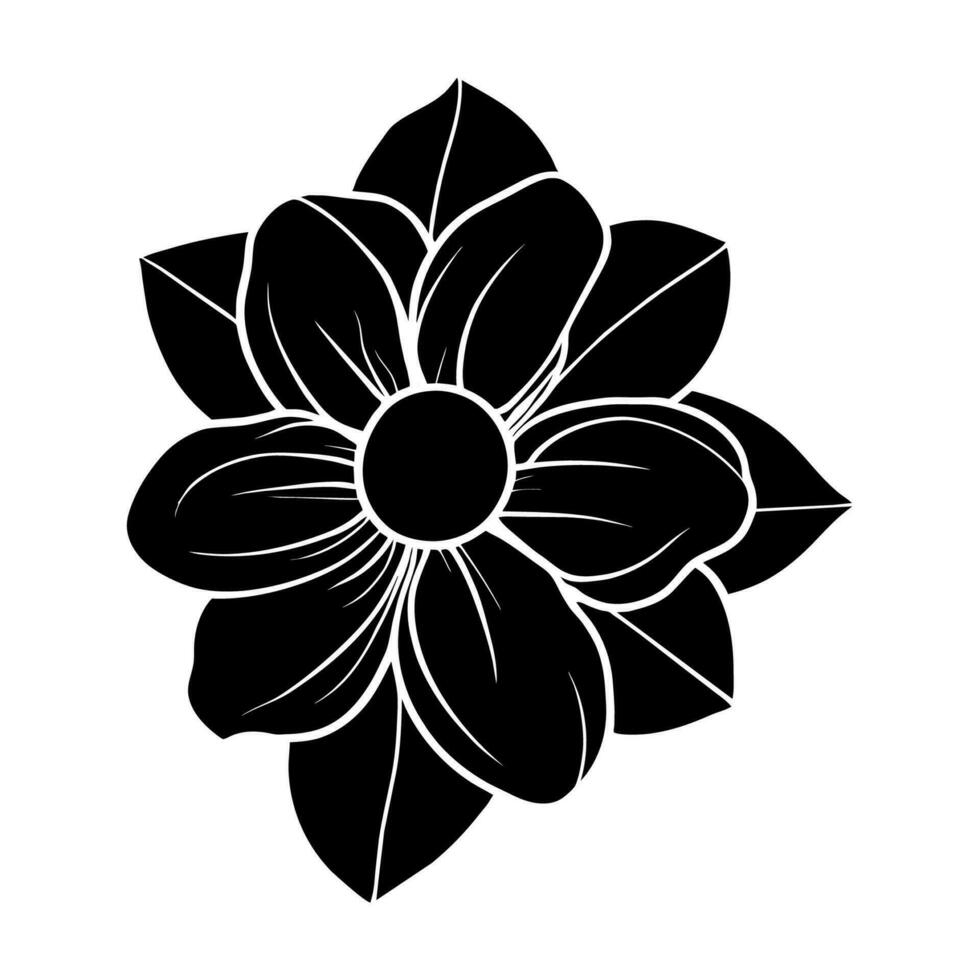 hand- getrokken gemakkelijk bloem illustratie vector