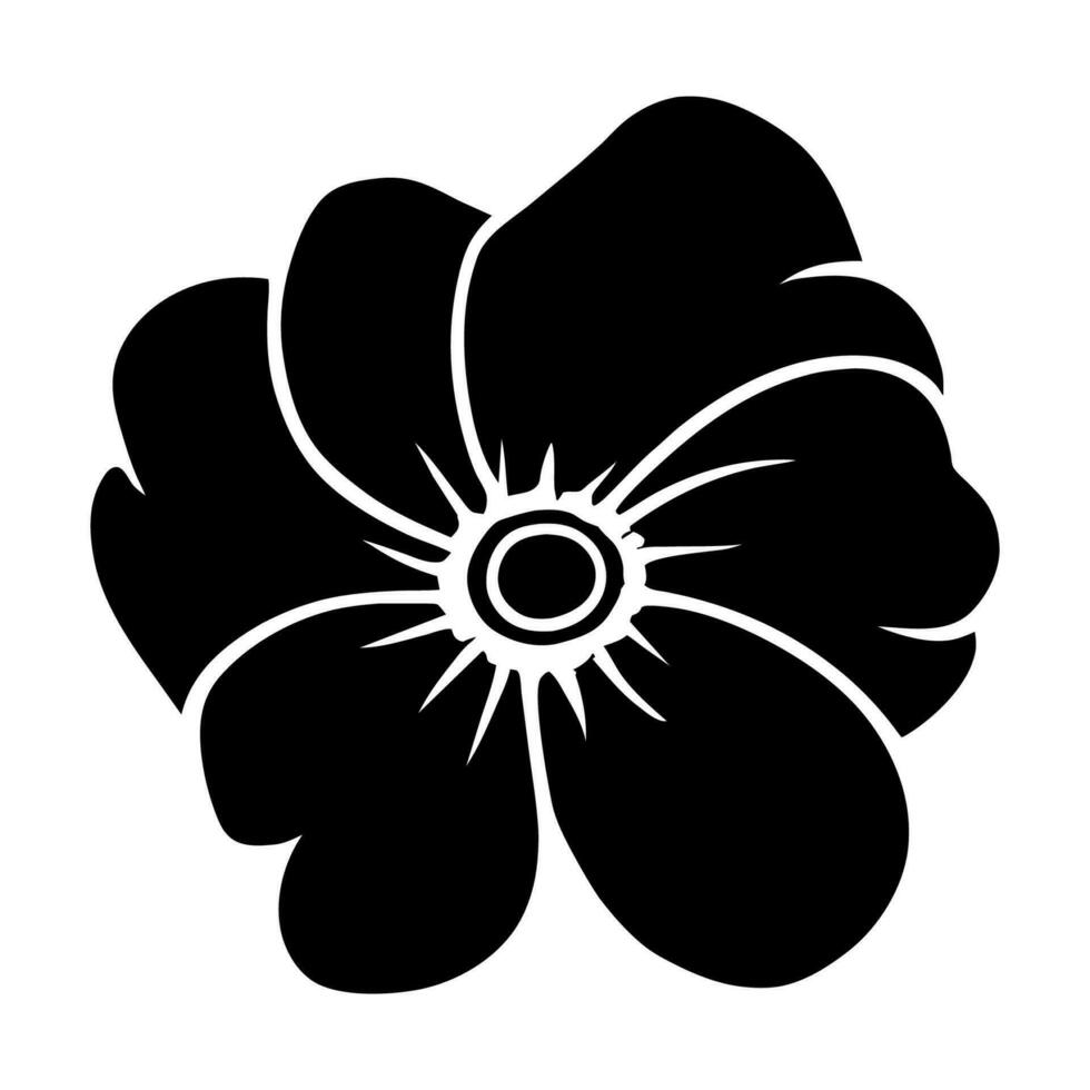 hand- getrokken gemakkelijk bloem illustratie vector