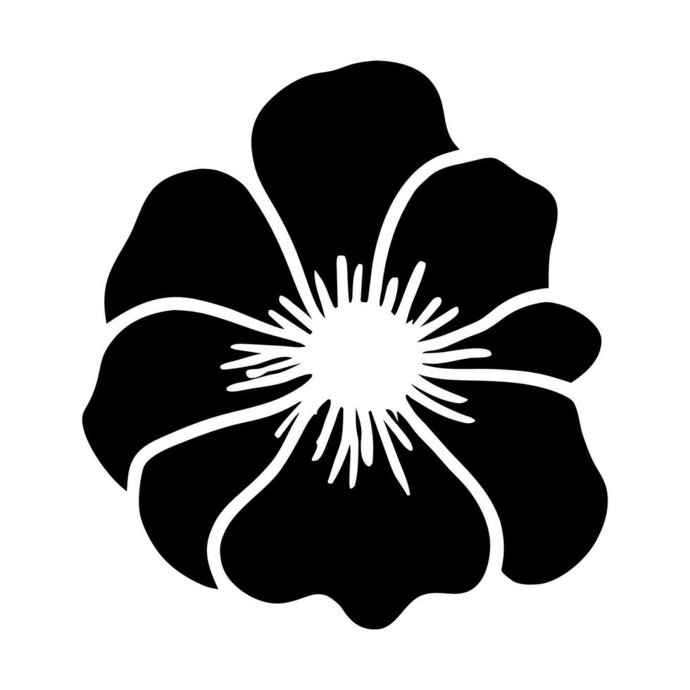 hand- getrokken gemakkelijk bloem illustratie vector