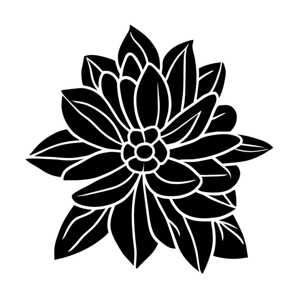 hand- getrokken gemakkelijk bloem illustratie vector