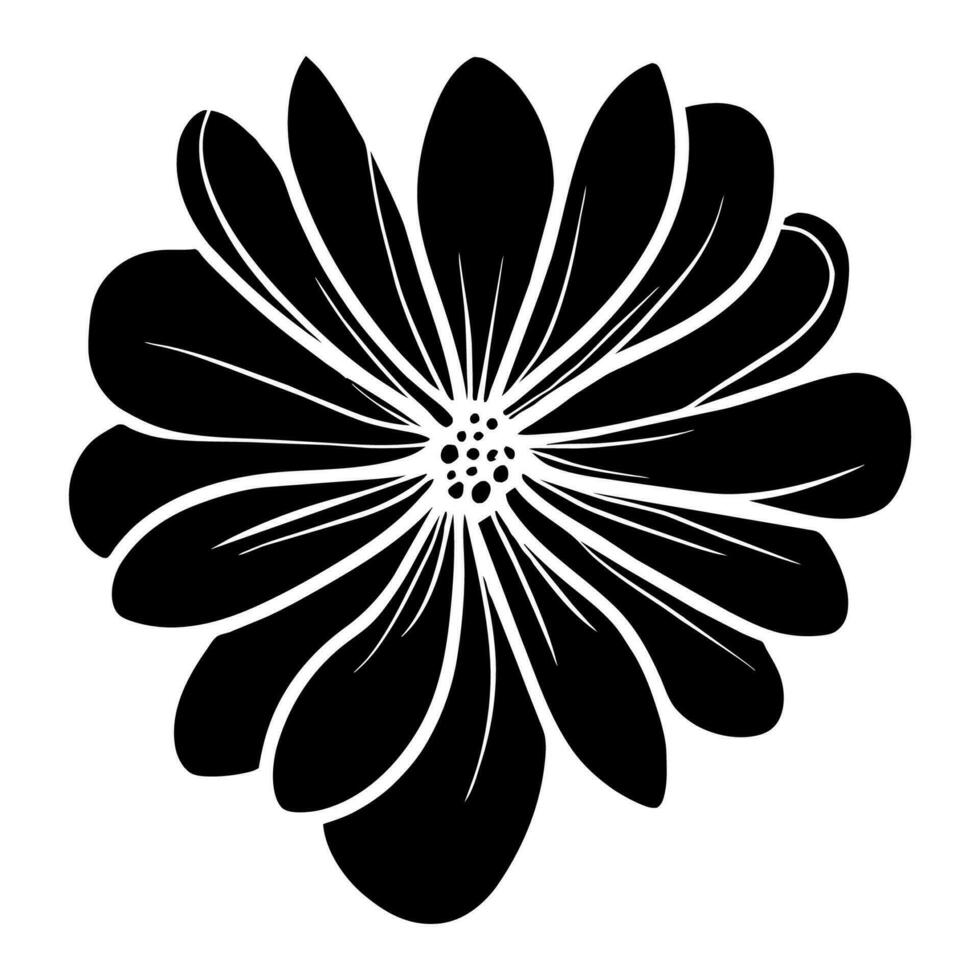 hand- getrokken gemakkelijk bloem illustratie vector