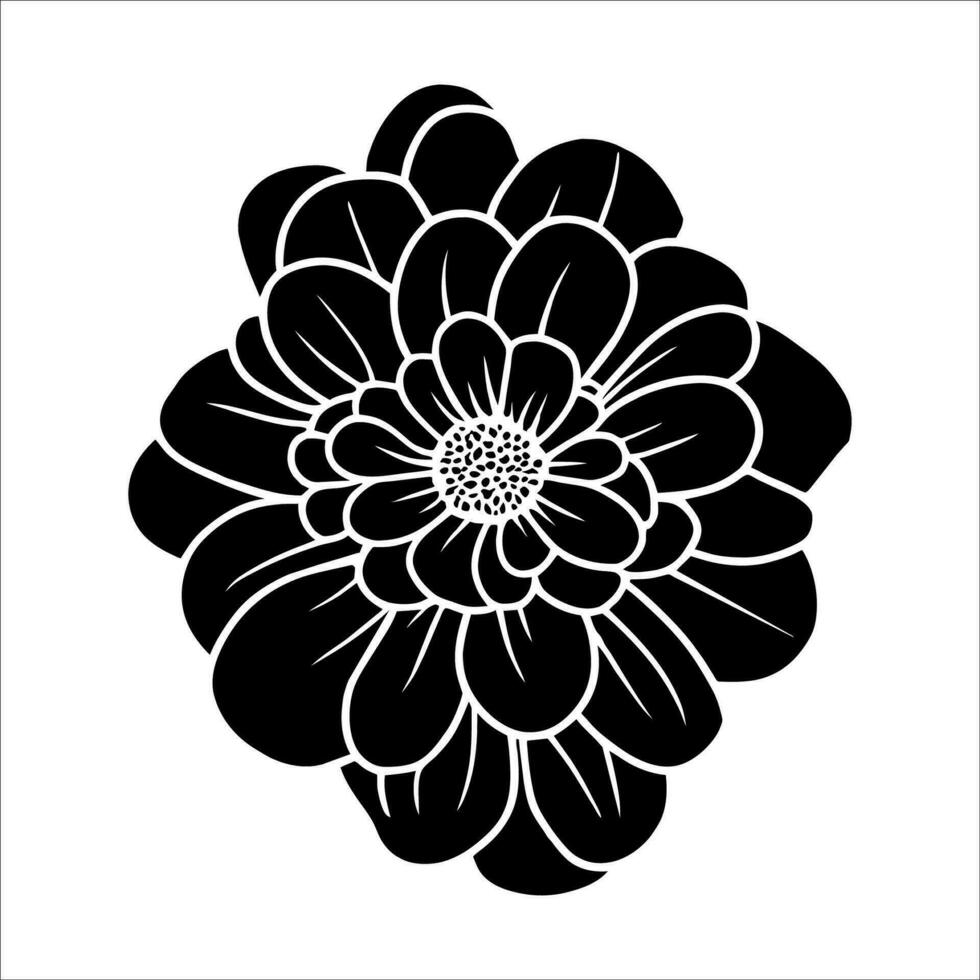 hand- getrokken gemakkelijk bloem illustratie vector