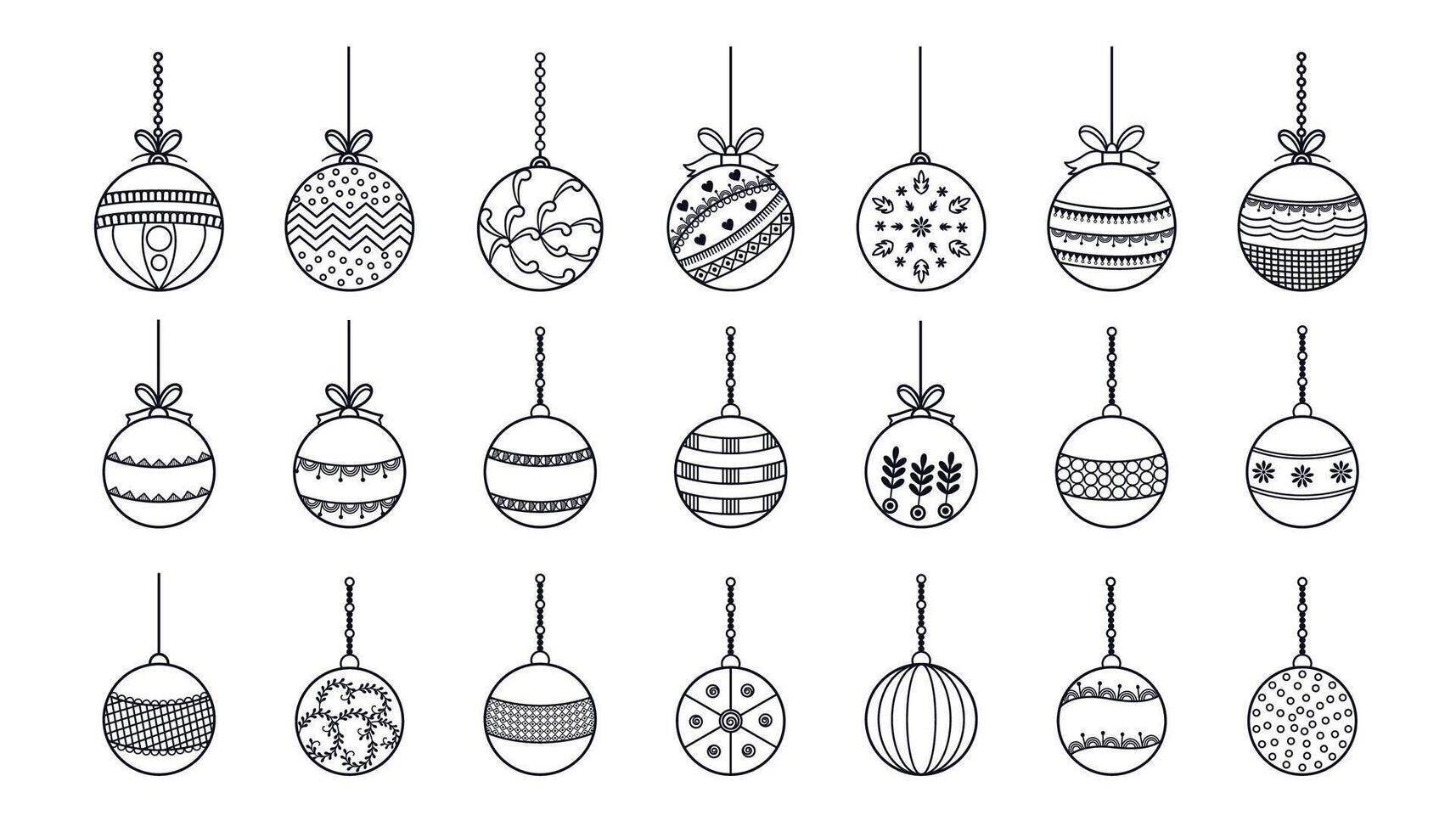 verzameling van Kerstmis snuisterij pictogrammen ontwerp voor Kerstmis decoratie vector