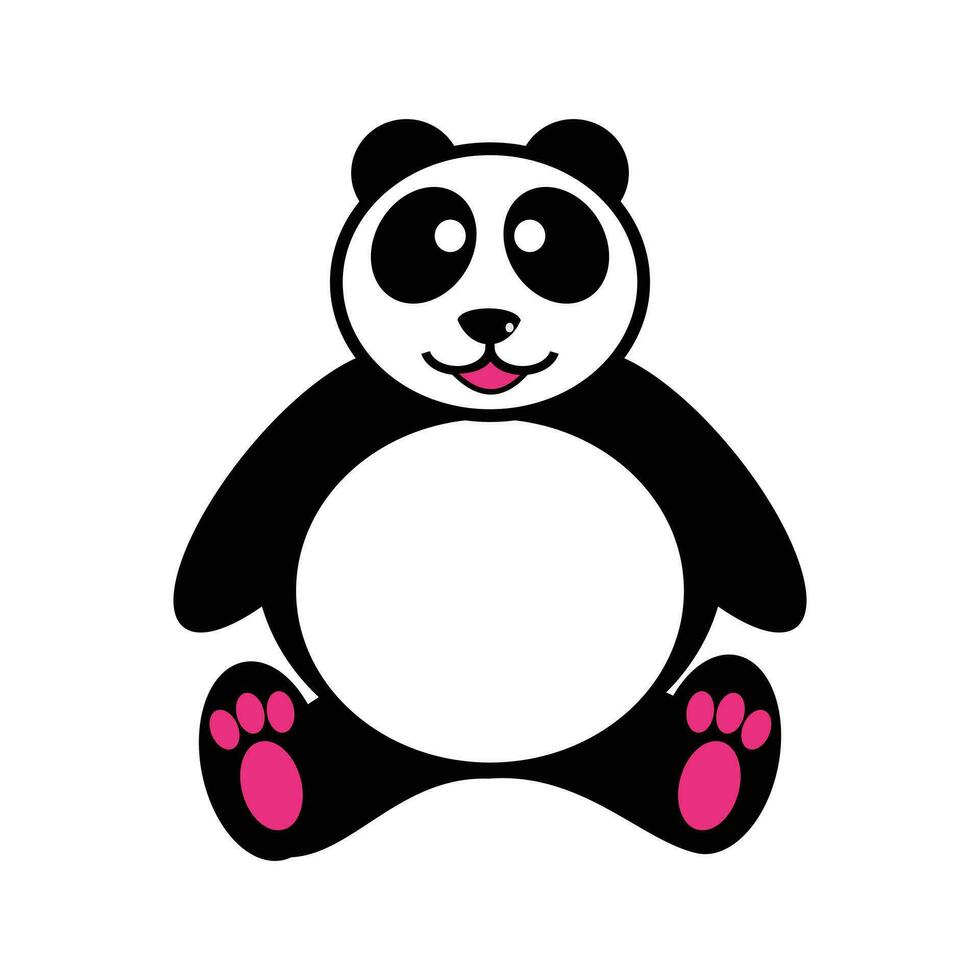 schattig panda beer dier tekenfilm vector illustratie ontwerp grafisch vlak stijl. schattig dier ontwerp elementen. geschikt voor gebruik net zo een aanvulling naar kinderen ontwerpen.
