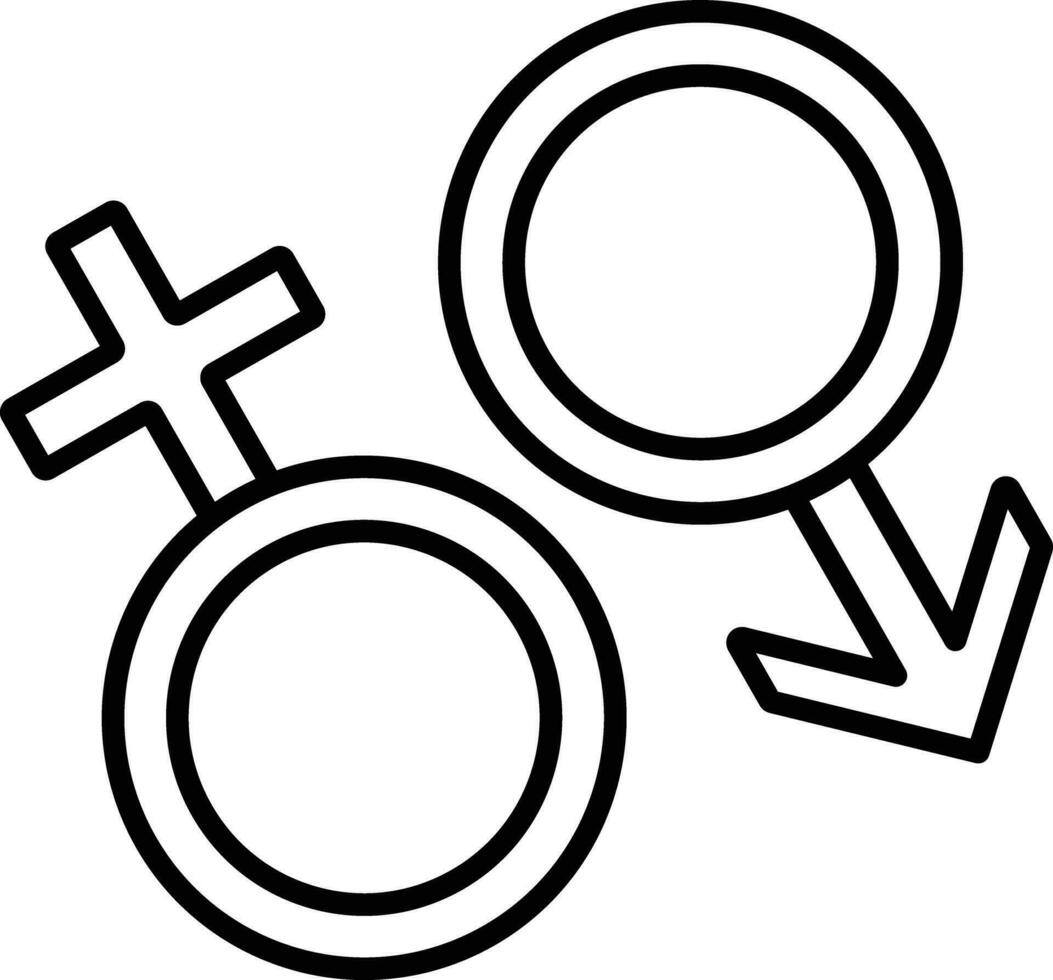 mannetje vrouw schets vector illustratie icoon