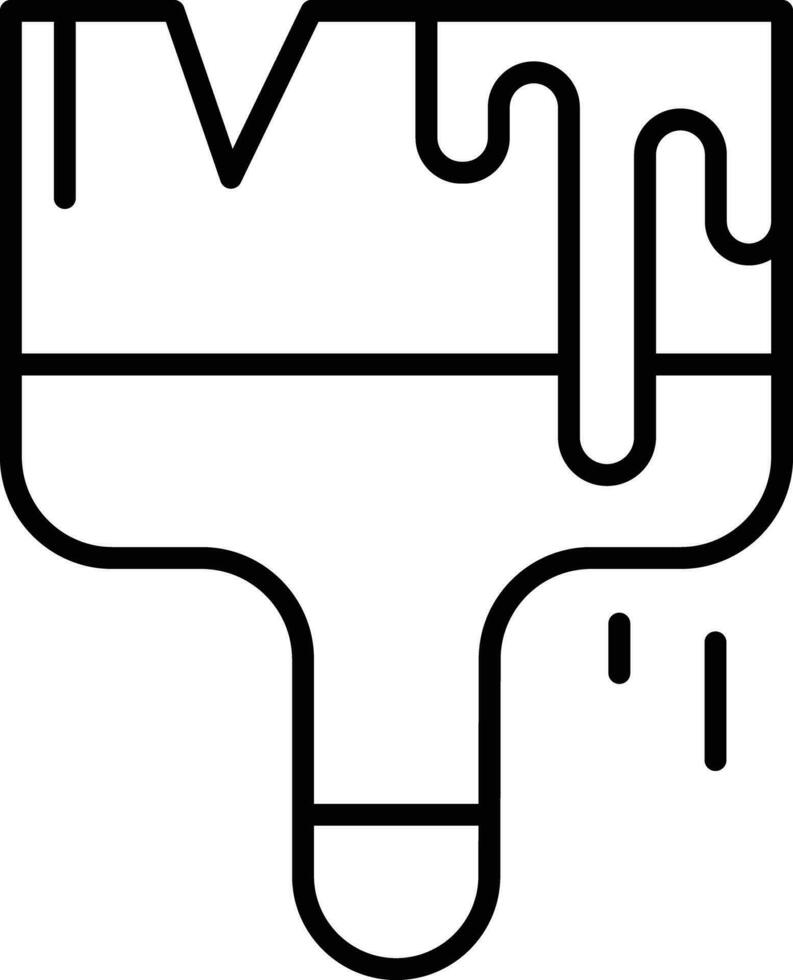 verf borstel schets vector illustratie icoon