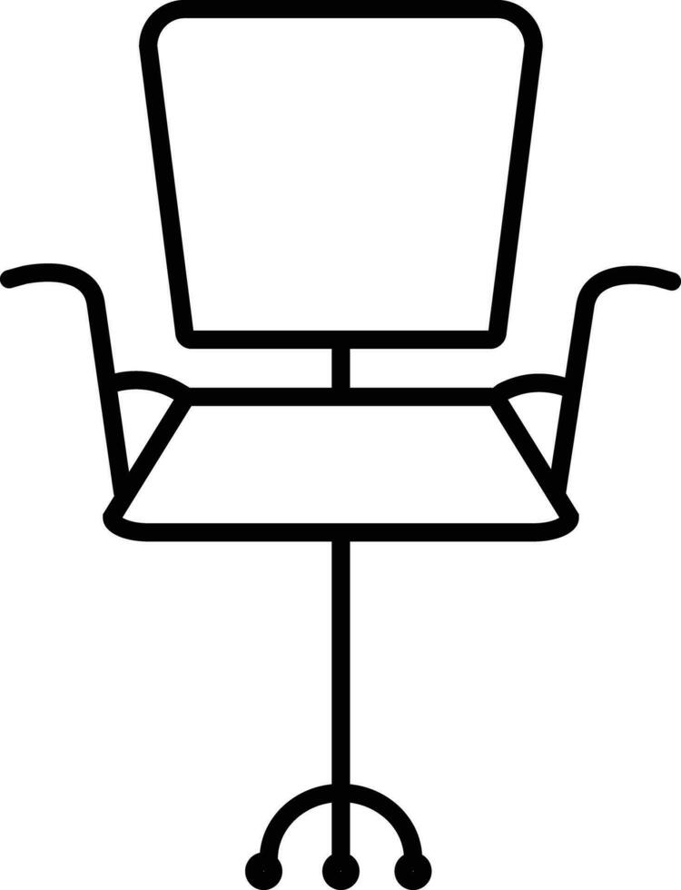computer stoel schets vector illustratie icoon