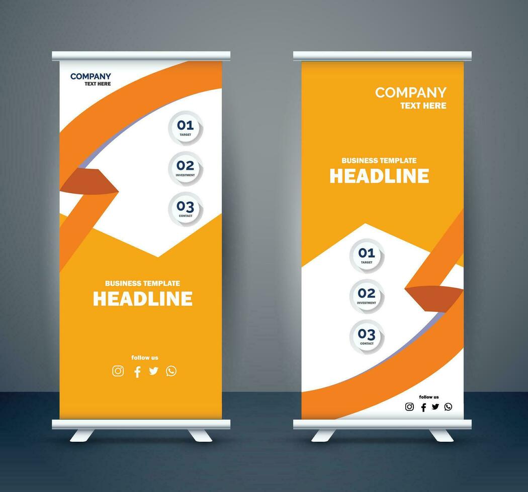 vector bedrijf rollen omhoog Scherm standee voor presentatie doel