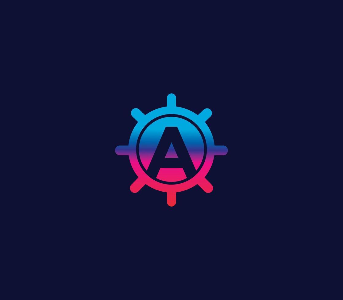een alfabet kastje logo ontwerp concept vector