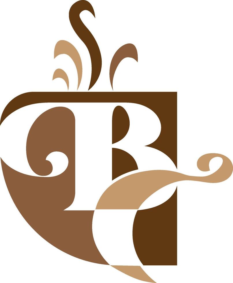bc brief koffie winkel logo ontwerp bedrijf concept vector