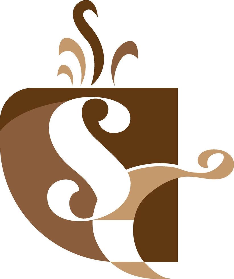 sc brief koffie winkel logo ontwerp bedrijf concept vector