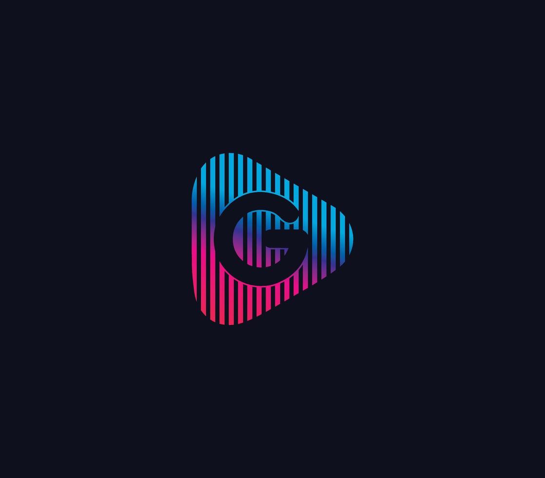 g alfabet Speel logo ontwerp concept vector