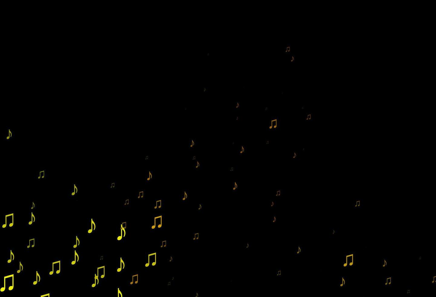 donkeroranje vectorachtergrond met muzieknota's. vector