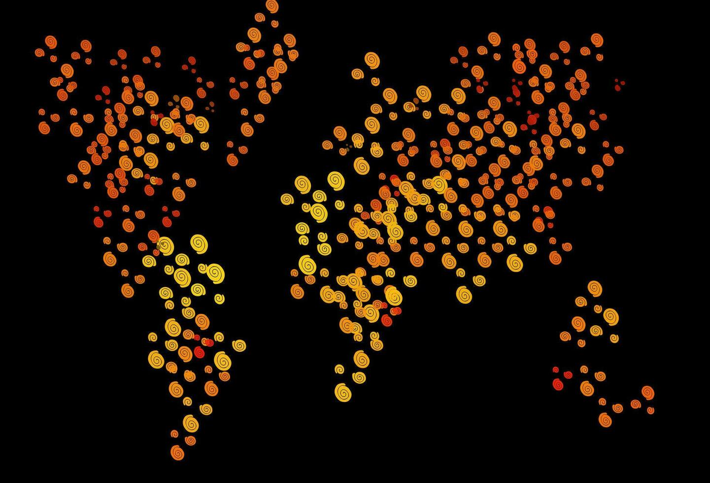 donkeroranje vectorachtergrond met lampvormen. vector